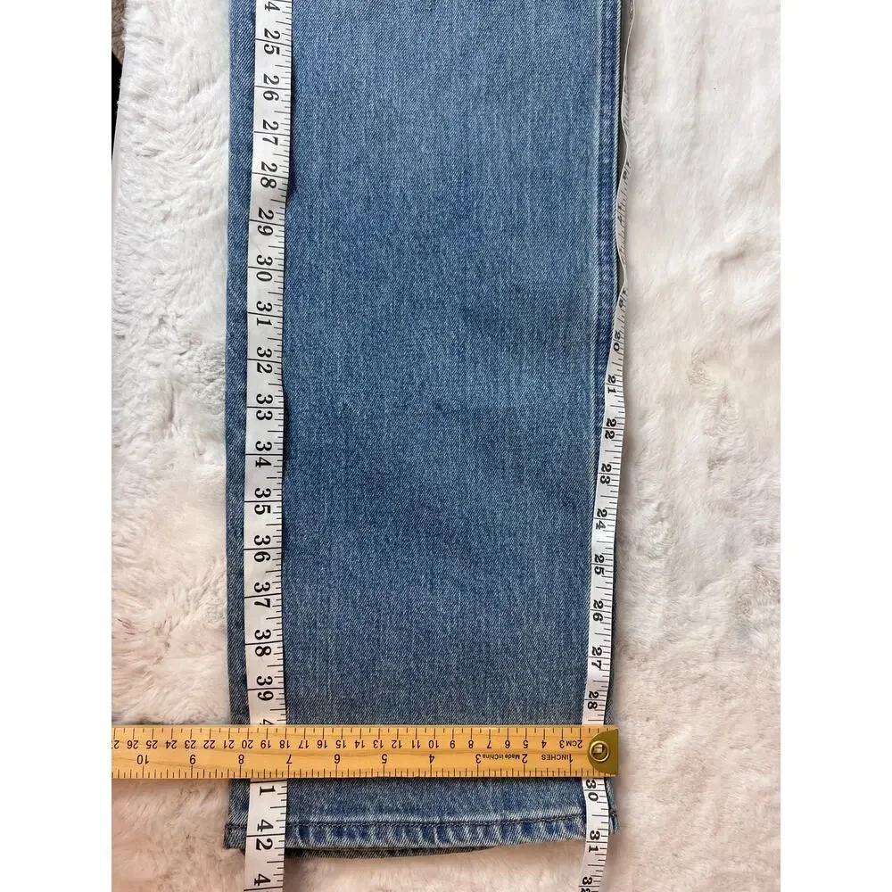 A&F High Rise 90's Relaxed Cowboy Embroidered Jeans 25 - Picture 8 of 9